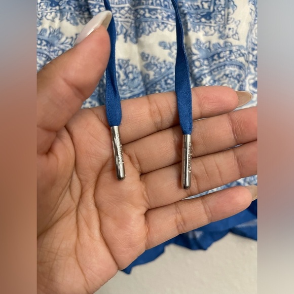 All Saints Aleida Rafaela Paisley Print Shorts In Blue/White - Picture 4 of 11